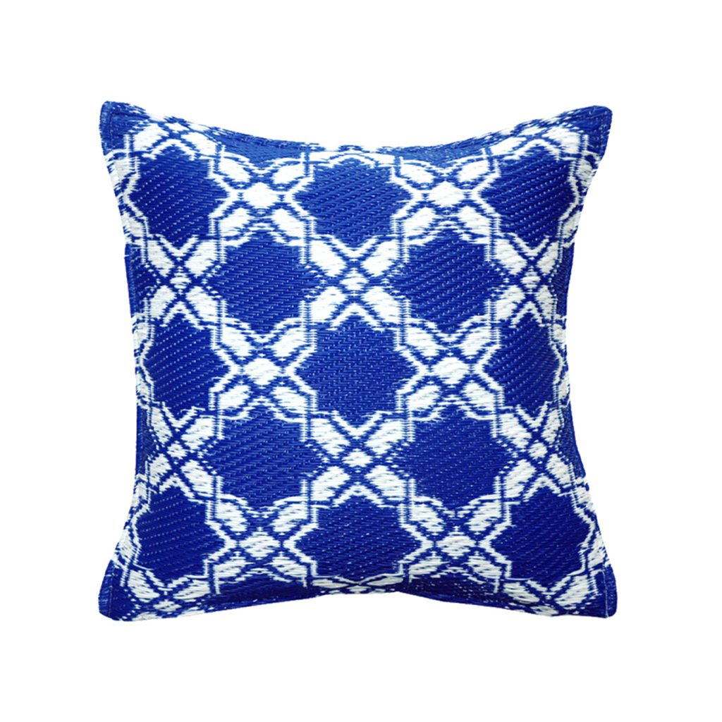 Moroccan Indoor/Outdoor Cushion, Blue - KL Eco Decor