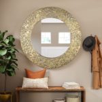 ABYSS GOLD TEXTURED WALL MIRROR 6