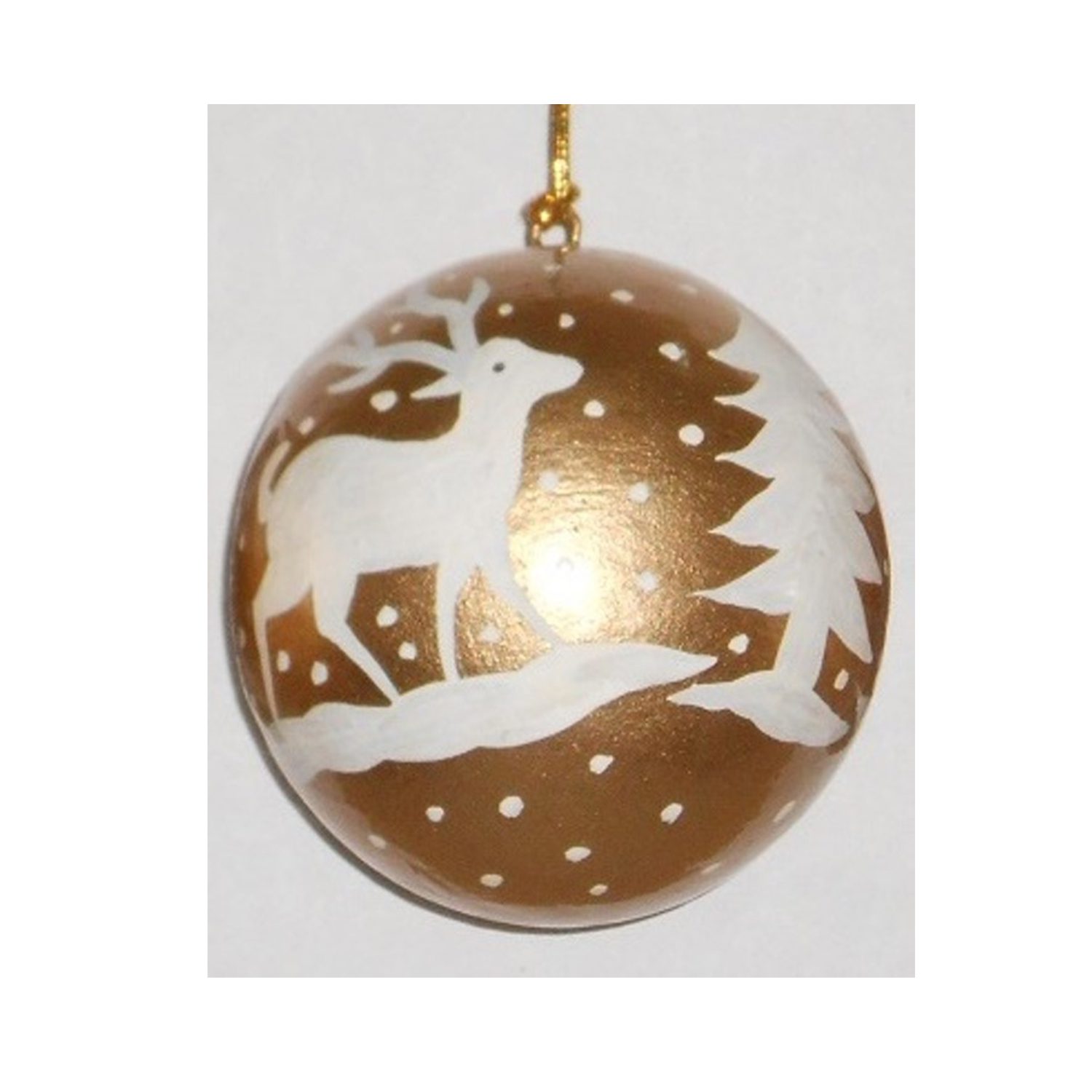 Aksa Christmas Decoration Tree Decoration,Gold and White