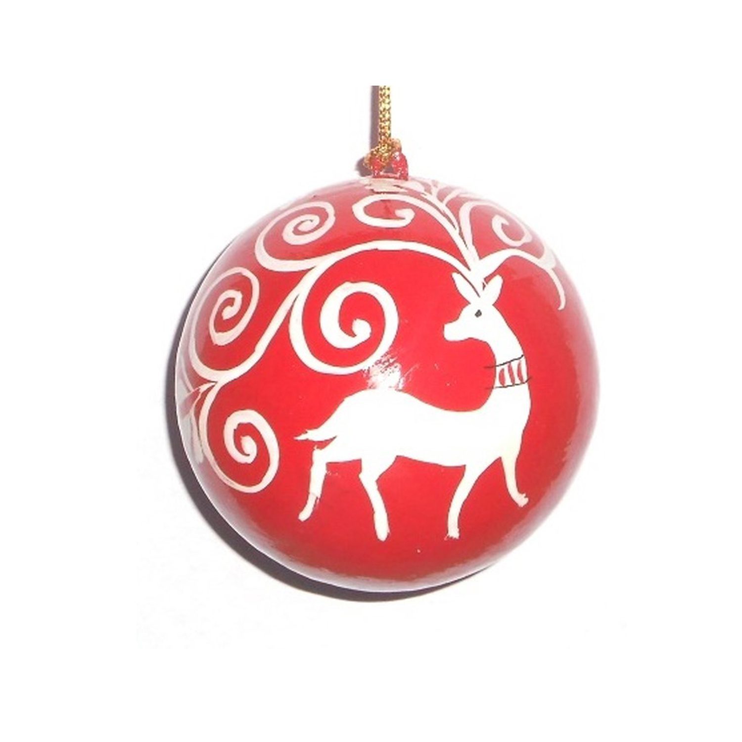 Alpine Christmas Tree Decoration,Red and White