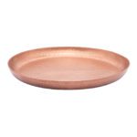 Circular Hammered Copper Aluminium Tray 2