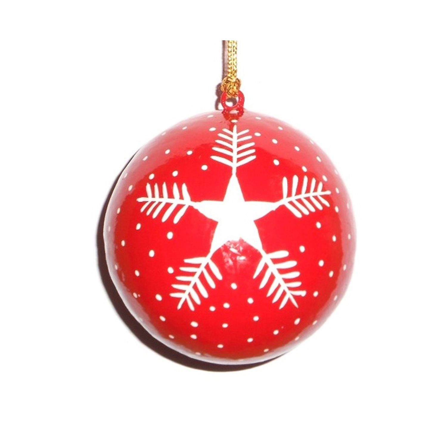 Glassblower Christmas Tree Decoration,Red and White