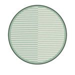 Hamo Lightweight Reversible Stain Proof Plastic Outdoor Round Rug Green3