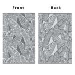 Leafy Lightweight Reversible Stain Proof Plastic Outdoor Rug, Grey 3