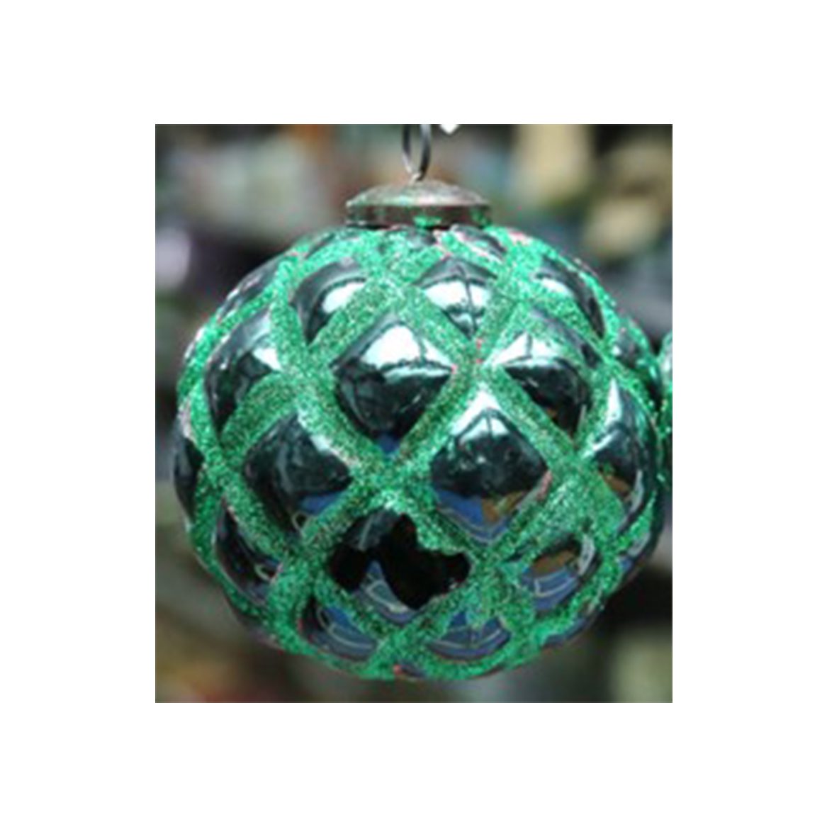 Metsuko Glass Ornament, Green