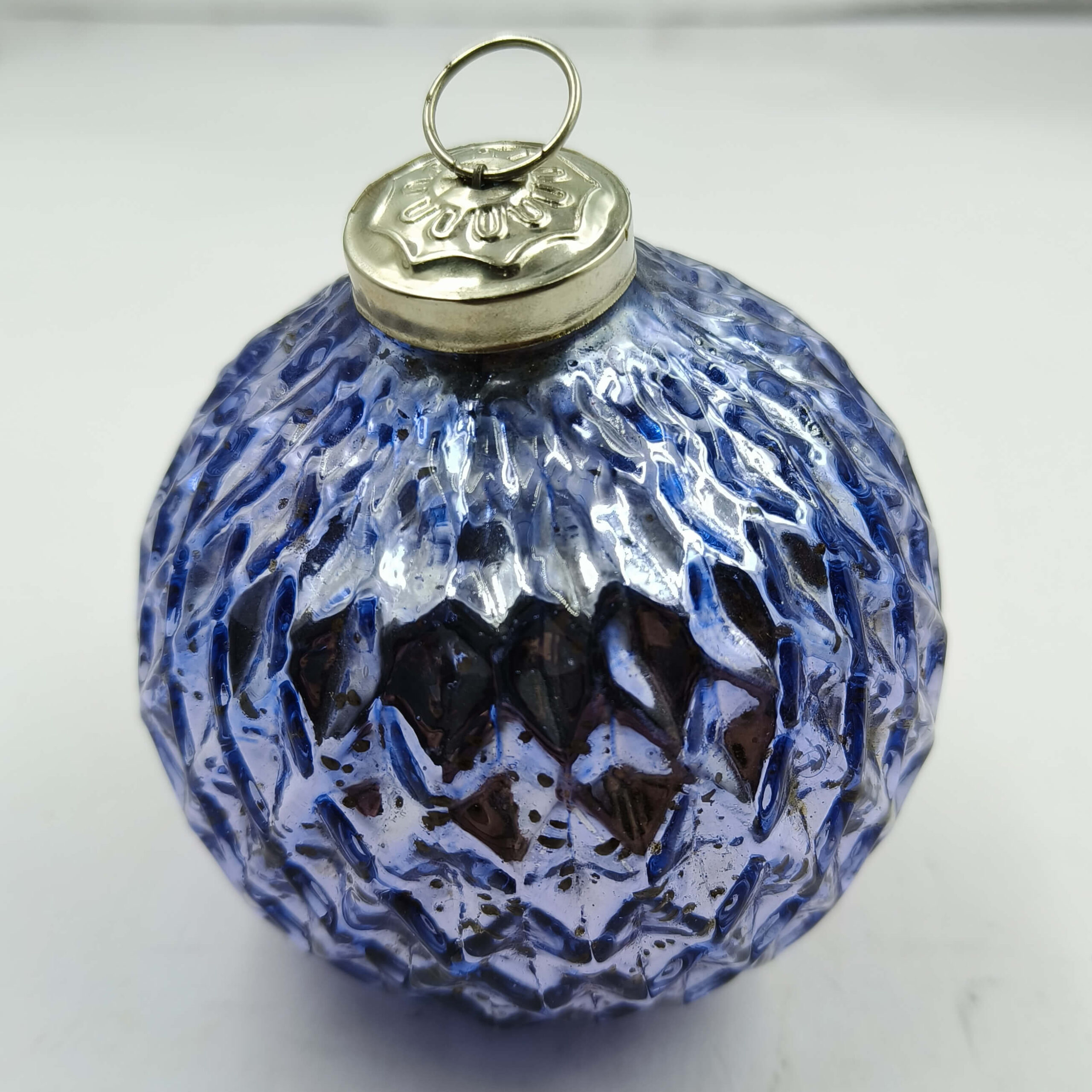 Orlie Glass Ornament, Blue