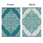 Persian Lightweight Reversible Stain Proof Plastic Outdoor Rug Teal 3