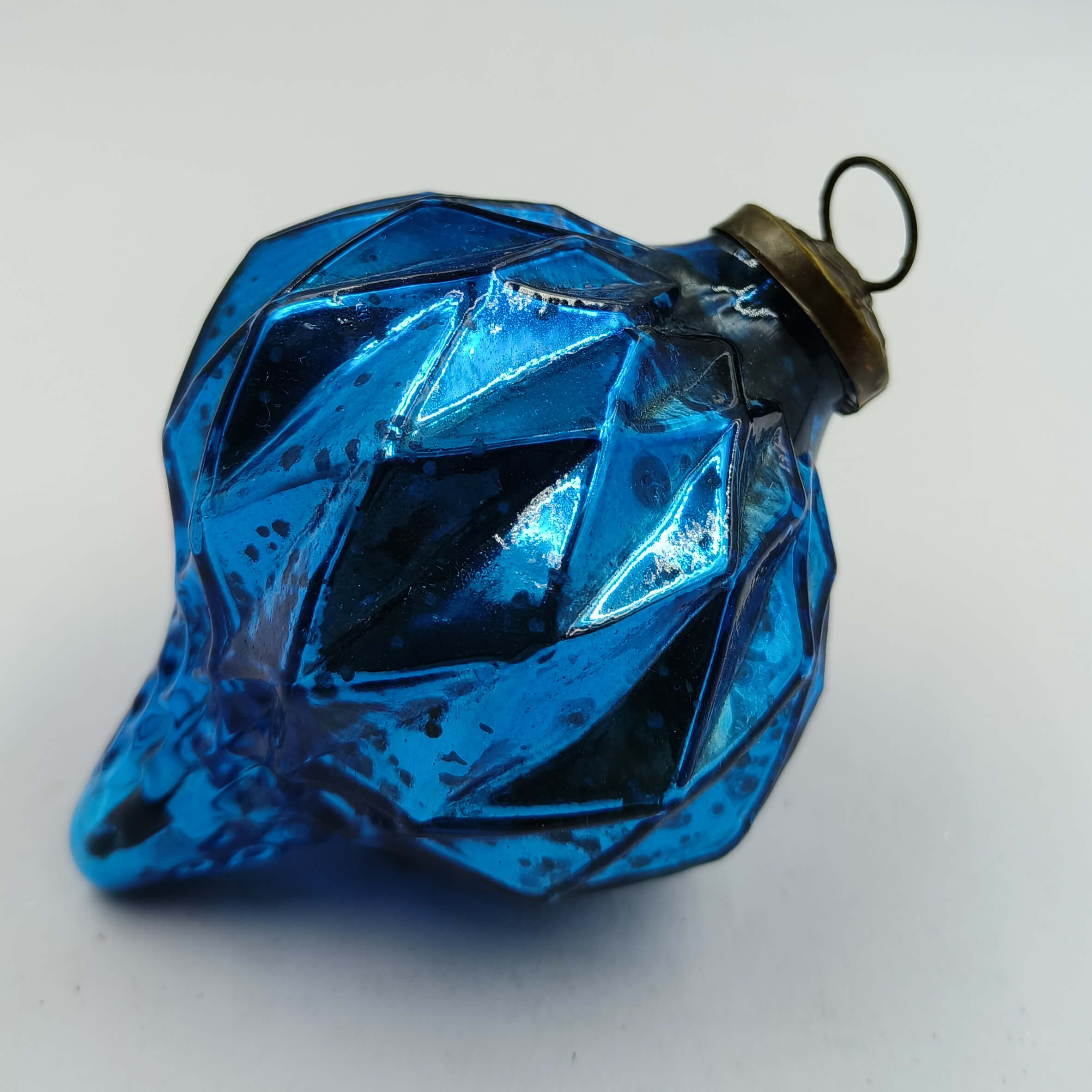 Sanchez Glass Ornament, Blue