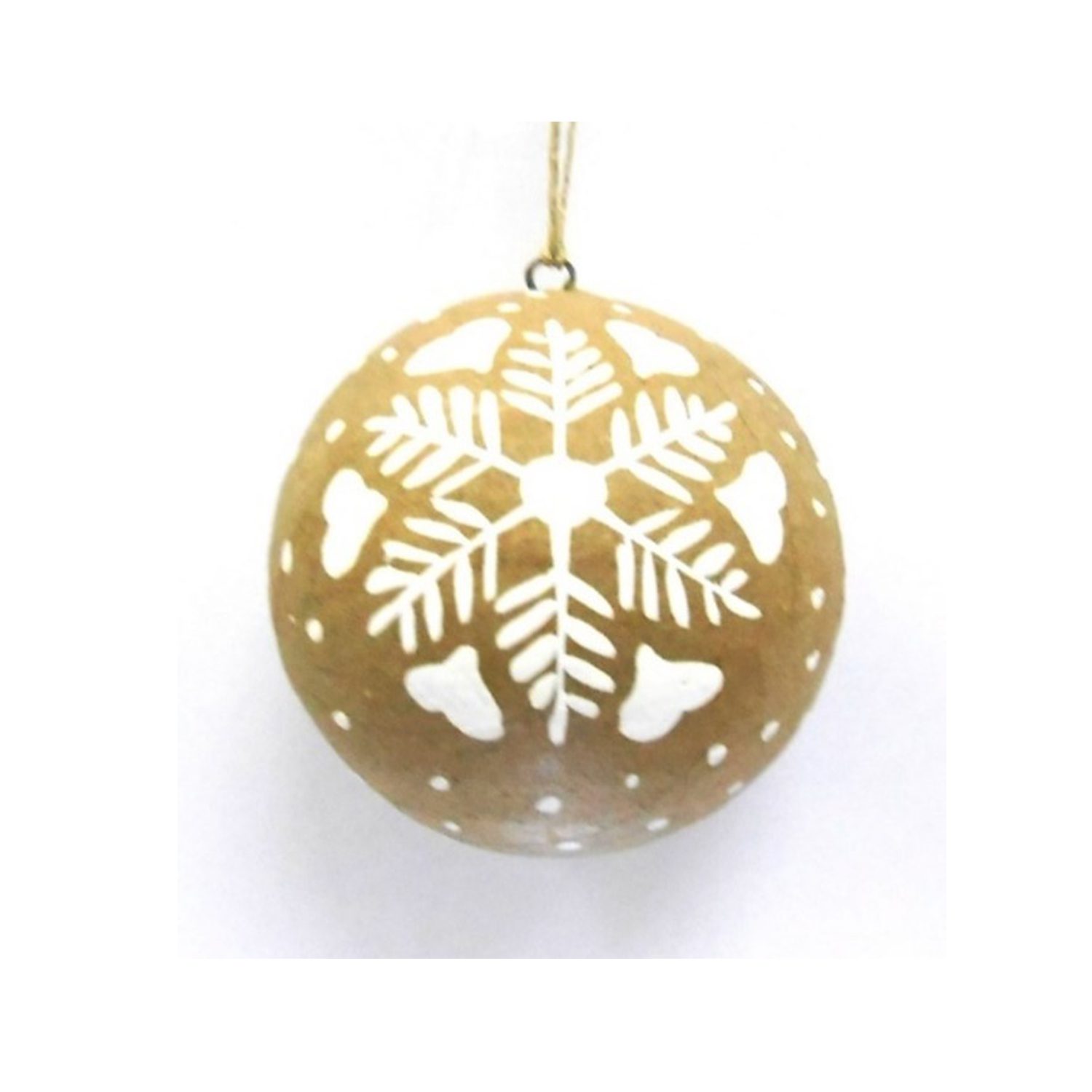 Snefnug Christmas Tree Decoration,Gold and White