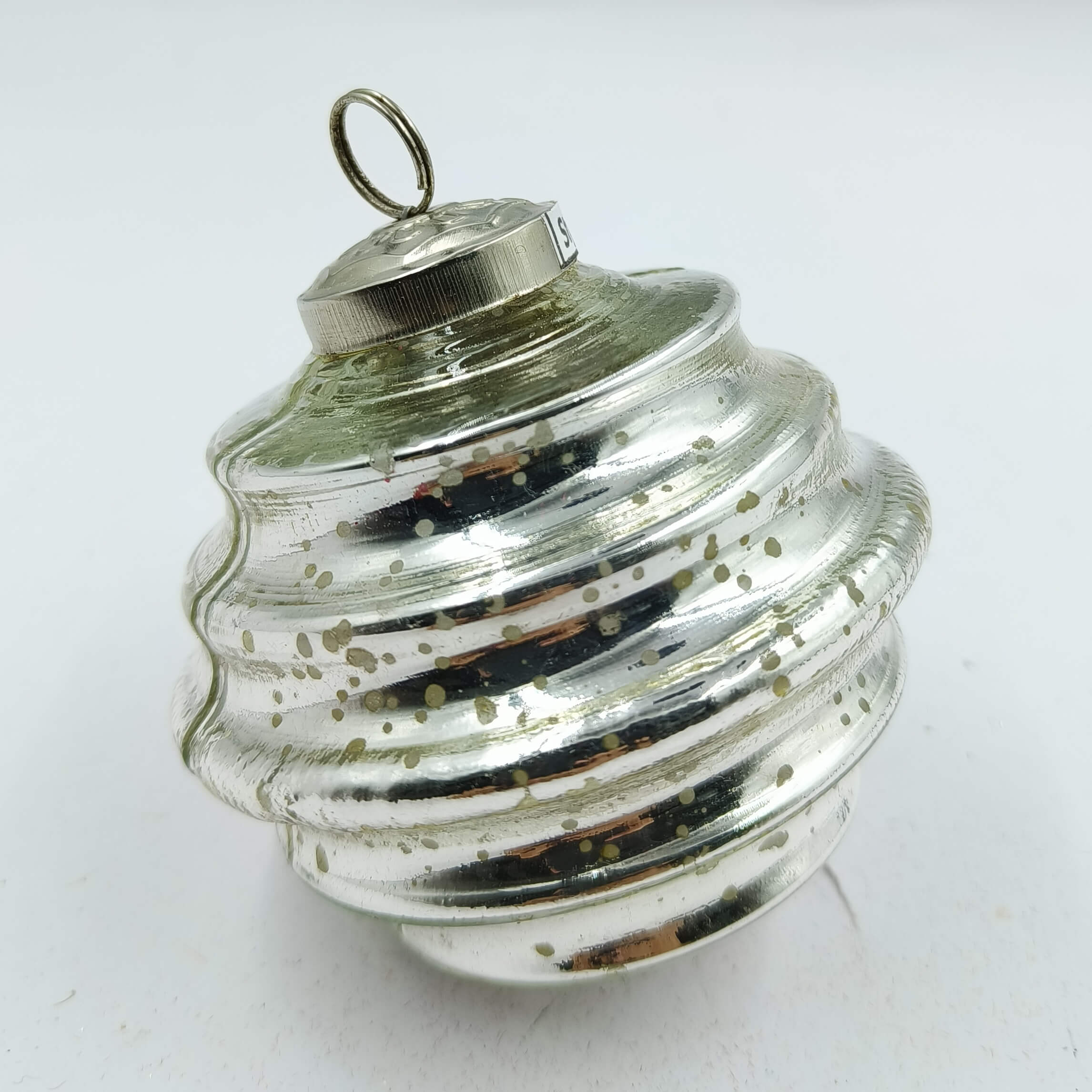 Sybil Glass Ornament, Silver