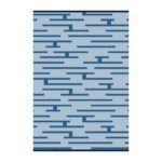 Uniyme Lightweight Reversible Stain Proof Plastic Outdoor Rug, Blue, 2