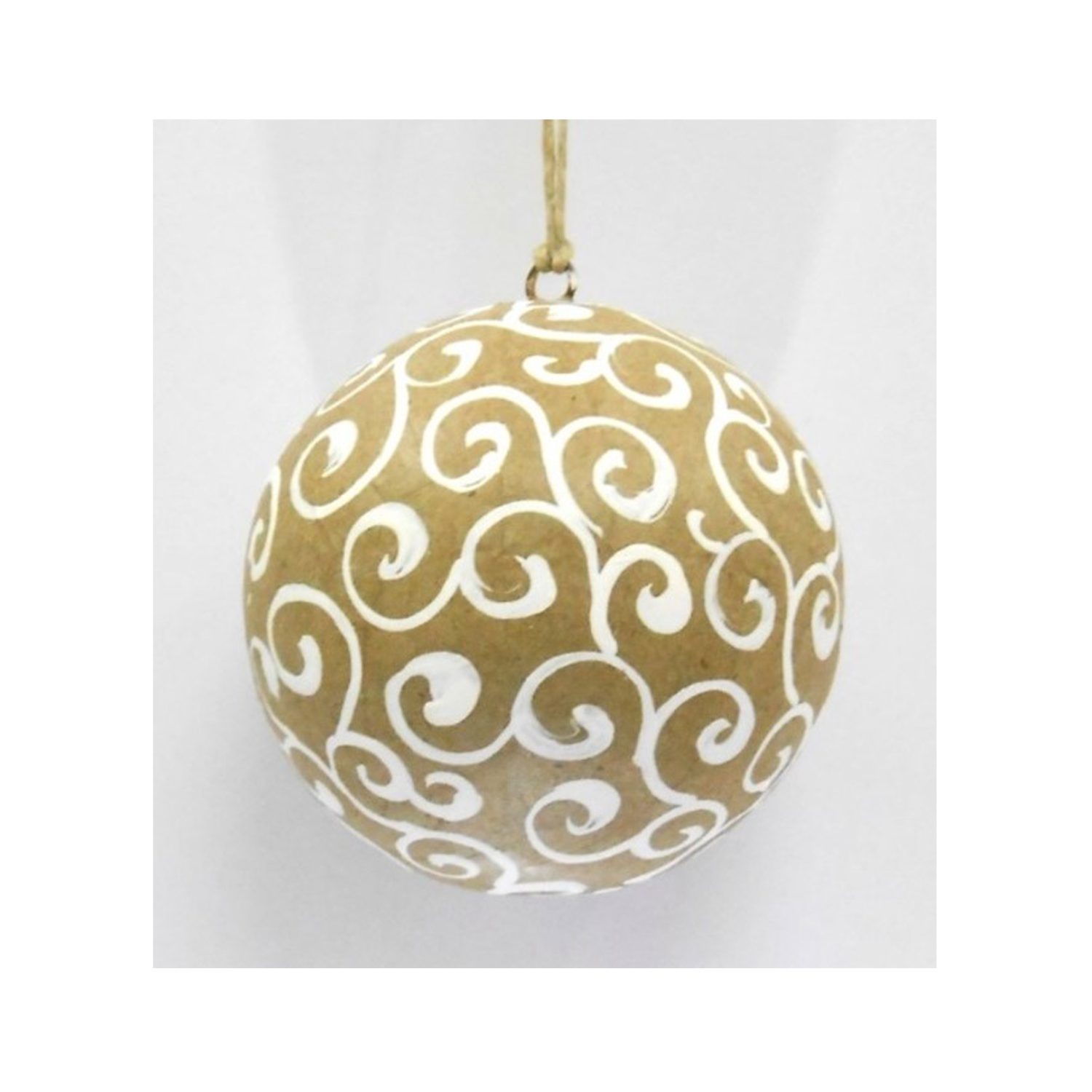 White Waves Christmas Tree Decoration ,Gold and white